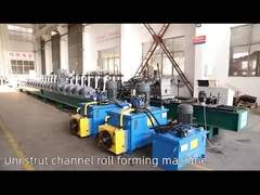 1.5 - 2,0 mm 19 Rolstations Solar Strut Roll Forming Equipment Hydraulisch Puncheren en Snijden