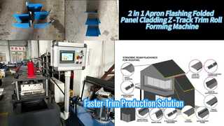 2 in 1 schort knipperende gevouwen paneelbekleding Z-track trimrolvormmachine